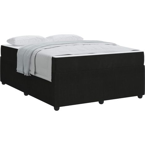 Maison Exclusive - Struttura del letto con materasso Nero 140 x 200 cm Tessuto (1/5)