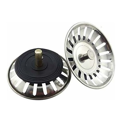 SHINING HOUSE Stück Universal-Abflusskorb, 8 cm, Edelstahl, Küchenspüle, Sieb, Filter, doppelschichtiger Spülbeckenstopfen, Abfluss, Abtropffläche für Küche und Badezimmer (1/5)
