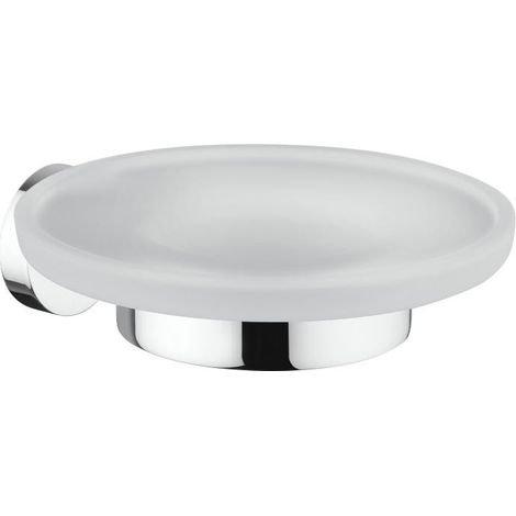 Wandseifenschale aus Messing und satiniertem Glas Mamoli 000006750001  Chrom