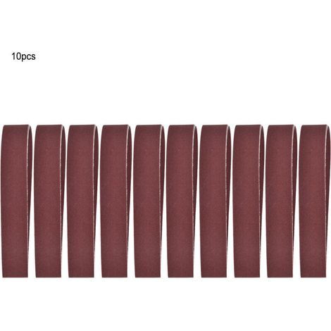 Jeffergarden 10 bandes abrasives de 760 x 25 mm, 30 x 1 pouce, pour ponceuse, grain 240-1000 (600)