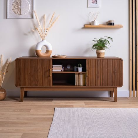 Mueble de TV de nogal estilo retro MILO (1/5)