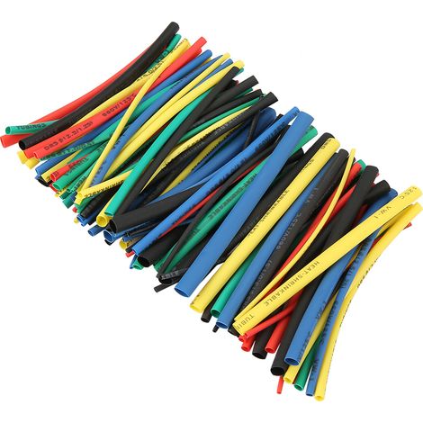 100 Stück, 5 Größen, 5 Farben, 100 mm Schrumpfschlauch, isolierter Kabelschutzschlauch (1/5)