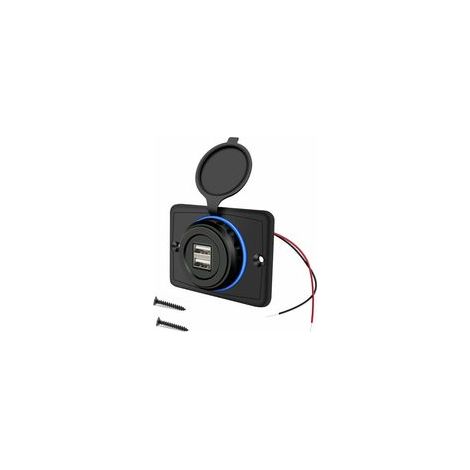 Prise USB 12V Port USB 12V Double Prise USB Camping Car 12V, 3.1A USB Chargeur pour Voiture, Chargeur USB de Voiture pour Voiture Bus Camping Car Bateau (1/5)