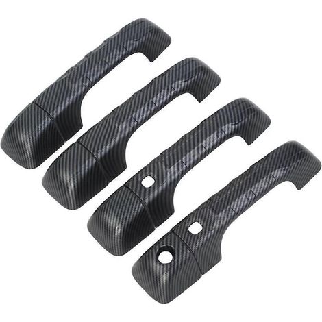 Pour Dodge Ram TRX 1500 2023-2024 : cache-poignée de porte extérieure avec garniture de serrure intelligente, en ABS et fibre de carbone. (1/4)