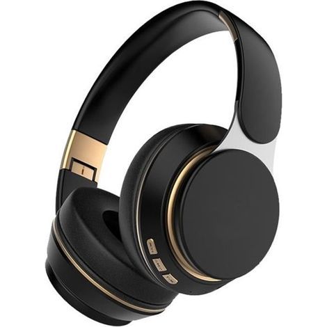 Cuffie wireless - Stereo HiFi pieghevoli - Cuffie con microfono, Bluetooth 5.0, radio MP3, supporto per scheda TF, nere (1/4)
