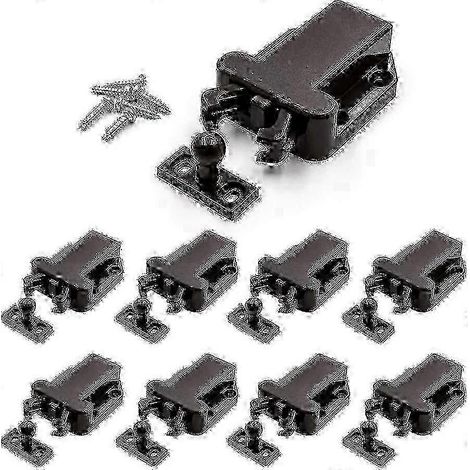 Loquets poussoirs à ressort, 8 pièces - fermeture par toucher pour chambre et tiroir (1/2)