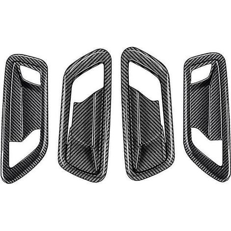 Pour 2022+ : Autocollants de garniture de poignée de porte intérieure en fibre de carbone, accessoires de décoration de cuvette de porte intérieure --- (1/5)