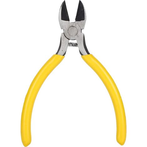 Mini pince à bec aiguille, solide faite à la main avec poignée antidérapante, pour couper, enrouler, sertir (pince inclinée) (1/5)