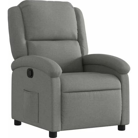Fauteuil inclinable en tissu gris foncé (1/5)