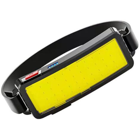 Lampe frontale à LED, rechargeable par USB, avec éclairage COB, légère et étanche – Idéale pour les travaux de construction, le cyclisme, la pêche et les activités de plein air. (1/4)