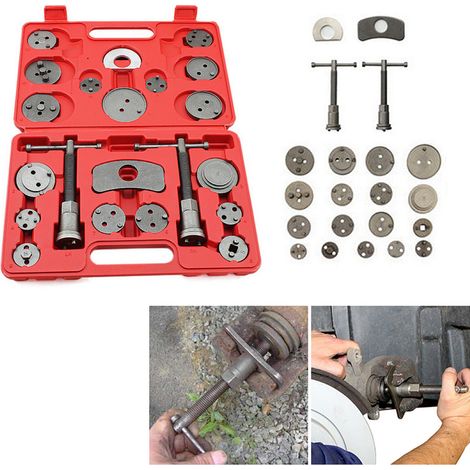 Randaco Bremskolbenrücksteller Umschaltbar Set Universal für Audi VW KFZ Auto Bremsen Bremse Kolben Druckluft Ratsche 22tlg (1/5)