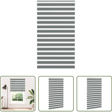 Doppelrollo -  Doppelrollo Dunkelgrau 130x200 cm Stoffbreite 125,9 cm Polyester (1/5)