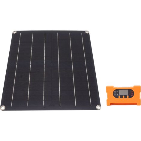 Kit de panneau solaire intelligent 10 A avec contrôleur, sans batterie, à entraînement direct, en silicium monocristallin, 25 W (1/5)