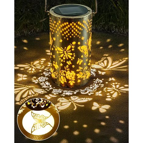 Luci solari da esterno, 1 pezzo di luci solari da esterno per giardino, lanterna solare impermeabile da esterno, luci solari per giardino, esterno, decorazione da giardino, patio, albero, campeggio, p