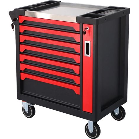 carrello porta attrezzi con 7 cassetti essenza 84x46x87,5 cm