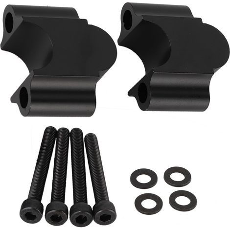 Universelle 7/8" 22mm Motorrad-Lenkererhöhungsklemme aus Aluminiumlegierung (Schwarz) (1/5)