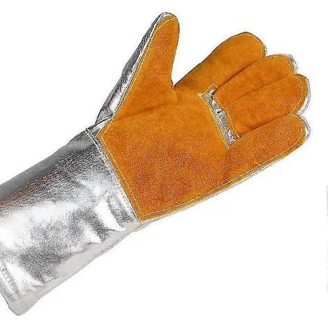 Gants résistants aux hautes températures (1000 degrés), ignifugés, anti-brûlures, isolants thermiques, résistants à la fusion de l'aluminium (1/3)