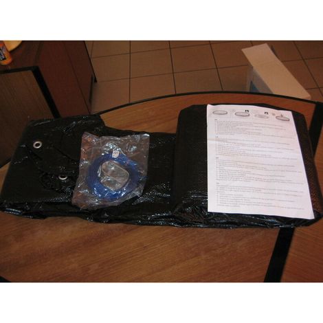 Bâche d'hiver ovale pour piscine hors sol – 10,95 × 6,40 m – Épaisseur 105 µm – Résistante aux UV et à l’eau – Protection hivernale complète