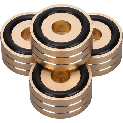 Packung mit 4 SP4010 Lautsprecher-Isolationsspikes, 40 x 20 mm (1,57 x 0,78 Zoll), für DAC, Verstärker, Recorder und Schallpegelmesser, goldfarben. (1/5)