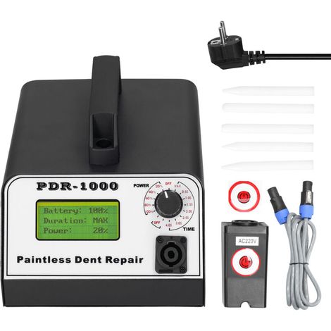 – Automotive body dent repair machine – Portable paintless dent repair tool – Adjustable power – For hail damage – Professional use (1/5)