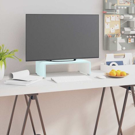 vidaXL Mueble TV/Elevador de monitor cristal verde 40x25x11 cm (1/5)