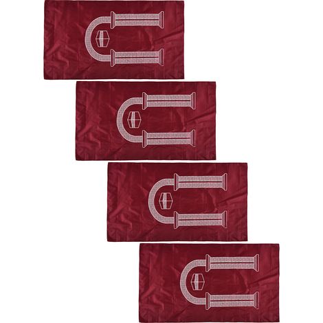 Set mit 4 leichten, tragbaren und wasserdichten Gebetsdecken aus PU-Leder für Muslime, erhältlich in 4 Farben (rot). Ideal für Zuhause, Büro und Reisen. (1/5)