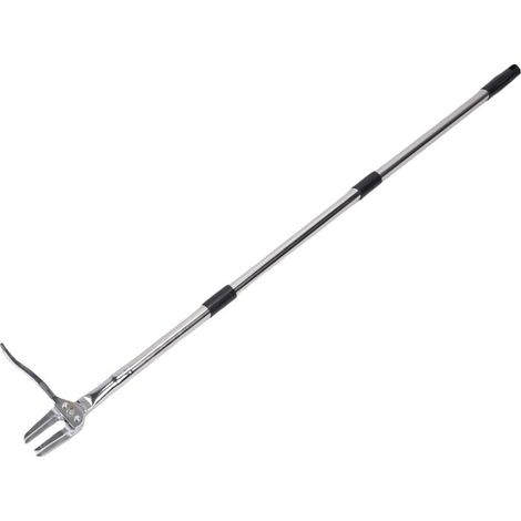 Arracher les mauvaises herbes avec long manche en acier inoxydable, démontable et utilisable en position debout. Outil de désherbage robuste pour le jardin, la pelouse, la terrasse et le potager
