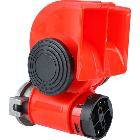 Klaxon Voiture 12V Compresseur Coquille Escargot Rouge Fort Bruit Forme Originale Avertisseur Électrique Moto Camions Bateaux (1/5)