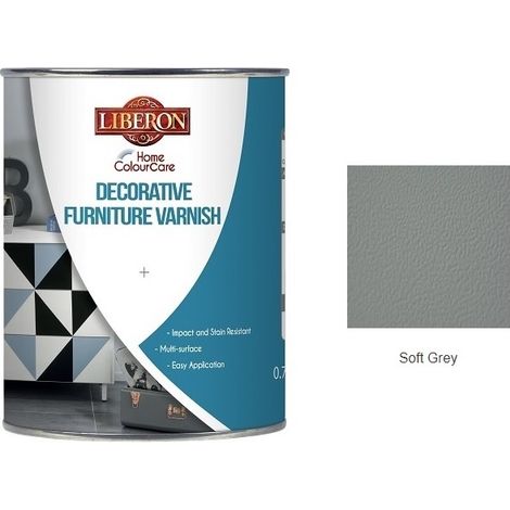 Liberon Decorative Furniture Varnish Paint - 750ml - Soft Grey