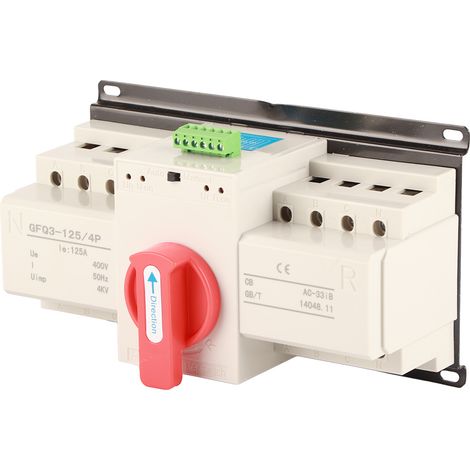 Commutateur de Transfert Automatique 4P 125A pour Générateur avec Indicateur AC400V Double Alimentation (1/5)