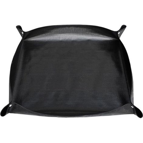 Tapis de plantation - 100 x 100 cm - Noir - Imperméable - Très grand format - Matière PE - Tapis pour plantes - Tapis de jardin - Tapis de rempotage (1/5)