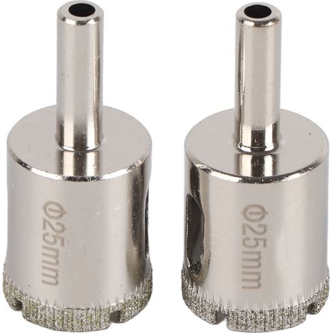 2Pcs Foret Scie Cloche HSS 25mm Ouvreur Coupeur Quincaillerie pour Verre Marbre Granit Pierre (1/5)