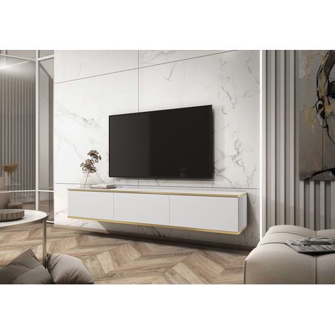 Mobile TV, Bianco, 175 x 30 x 32 cm, apertura push-to-open (1/5)