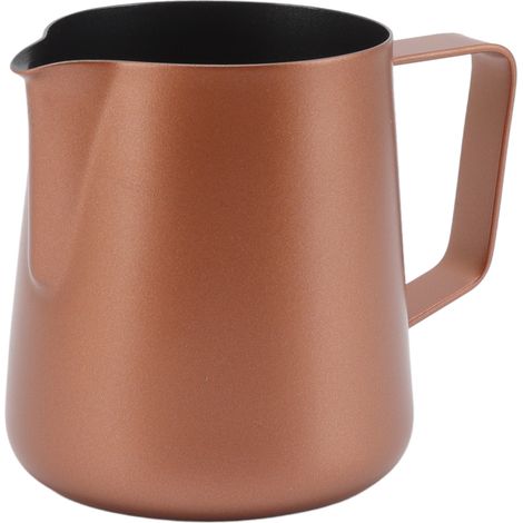 Mousseur à lait en acier inoxydable 350 ml, bec verseur aigle, tasse à café épaisse pour latte, maison et café. (1/5)