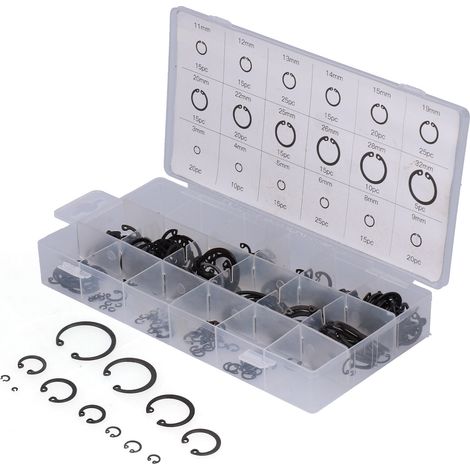Kit de 300 anneaux élastiques assortis en acier allié, outil de réparation universel pour la maison et le magasin (1/5)
