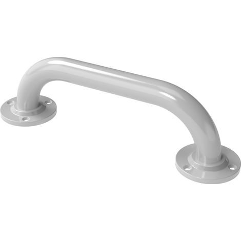 Nymas NymaPRO Round Flange Robust Steel Grab Rail 35mm Diameter 300mm Length - White (1/2)