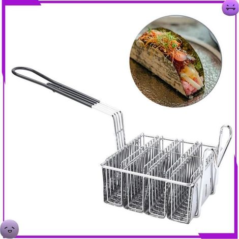 AUCUNE Panier de friteuse à tacos Panier à Friteuse à Tacos à 4 Coquilles, Support à Tacos en Acier Inoxydable avec parfum soin (1/5)