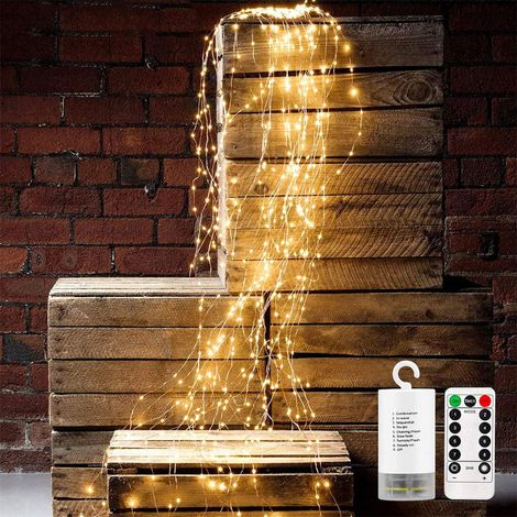 Guirlande Lumineuse Extérieure 200 LED Avec Télécommande - Décoration Jardin Fête Mariage Noël - 10 Filets de 2,08 M (1/5)