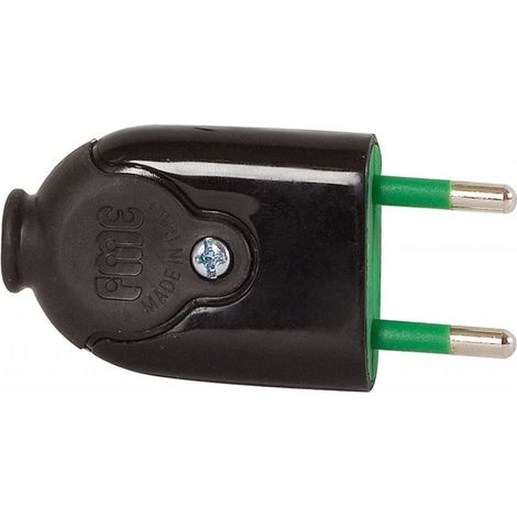 Schwarzer Flachstecker