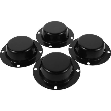 Lot de 4 Cache-Moyeux Centraux de Roue Noirs pour Chariots Élévateurs Protection Anti-Poussière Étanche Accessoires Universels Résistants aux Environnements Difficiles (1/5)