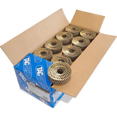 Boîte de 14 400 clous à tête plate, annelés galvanisés en rouleau D. 2,1 x 40 mm - Tacwise - 0996 - -