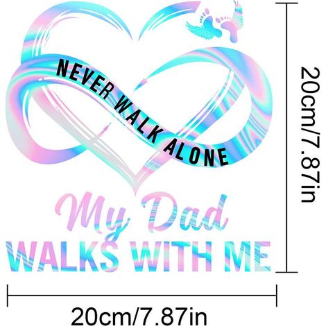 Lot de 3 autocollants « Never Walk Alone » pour la famille, pour voiture, bagages, ordinateur portable, réfrigérateur, moto, skateboard. (1/5)