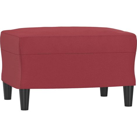 Repose-pied，Tabouret de pied，Pouf Rouge bordeaux 60x50x41 cm Similicuir CFW7218