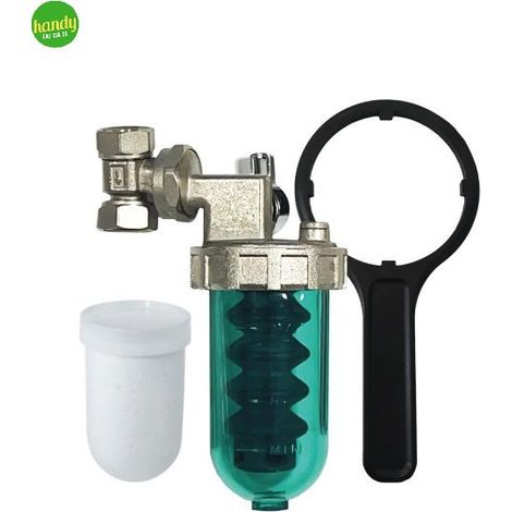 Dosatore proporzionale di polifosfati femmina femmina 1/2" modello ciao cal orientabile con girello e valvola stop f.f 1/2"-orientabile installazione verticale/orizzontale Acquapur