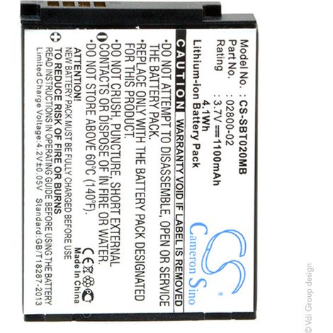 NX - Batterie MP3/MP4/Multimédia pour babyphone Summer 3.7V 1100mAh - 02800-02J (1/3)