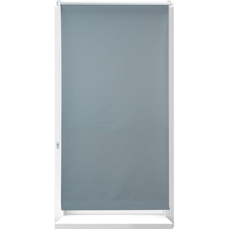 Persianas térmicas opacas grises, ajustables de 60 a 120 cm