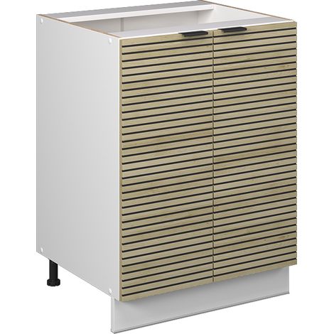 Meuble bas de cuisine Fame-Line, Panneau en chêne, 60cm sans plan de travail, Vicco