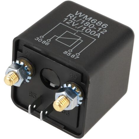 Relais de démarreur automobile robuste 12 V 100 A normalement ouvert pour la commande marche/arrêt de la batterie