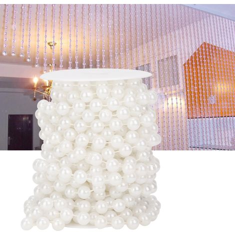 Rideau de perles d'imitation de 12 mm, en perles continues de 10 mètres, pour la décoration intérieure et la tenture de porte.