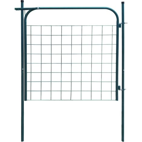 Garden Fence Gate 100x100 cm Green vidaXL